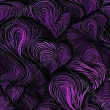 Generative AI Groovy Hearts Seamless Pattern-