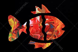 Abstract Colorful Fish
