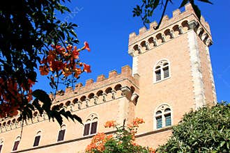 Castle of Bolgheri near the Etruscan coast, Italy