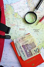 Backpacker Tourist in Borneo Malaysia concept