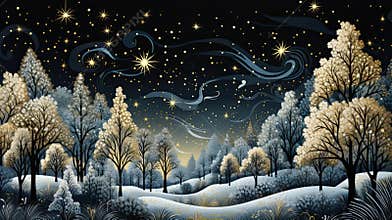 A charming winter scene for the holidays