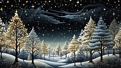 A charming winter scene for the holidays