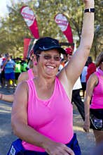 Female endurance walk athletes starting race