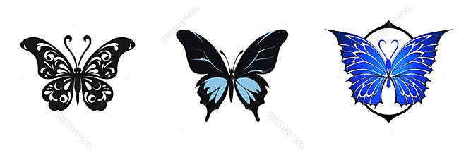 Butterfly Logo 2D AI Generated