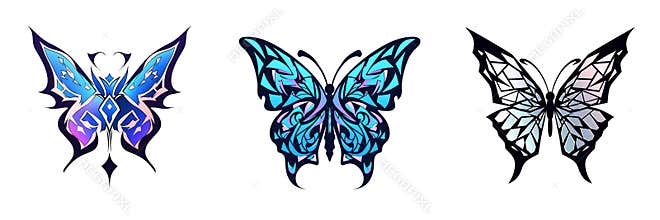 Butterfly Logo 2D AI Generated