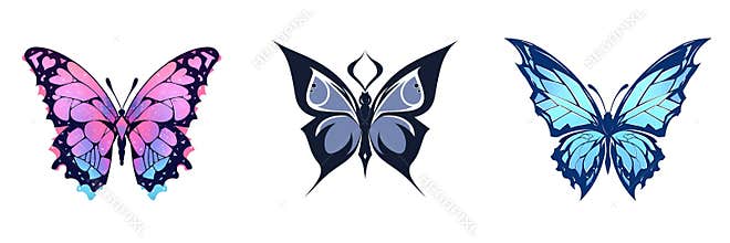 Butterfly Logo 2D AI Generated