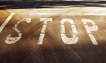 STOP - road painting