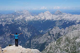 Achievement of a happy hiker
