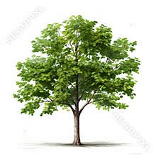 Realistic Tree And Leaf Clipart Image With Hyper-detailed Rendering