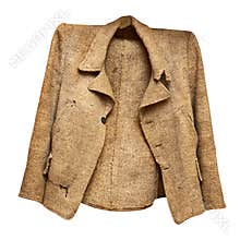 Very old, cheap, torn clothing on white