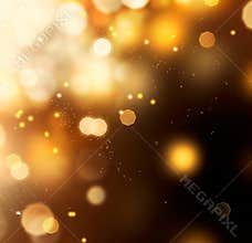 Golden Abstract Bokeh Background