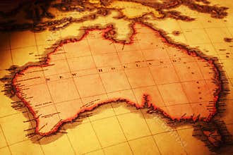 Old Map of Australia