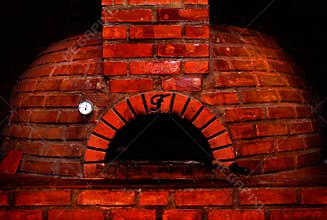 Red brick oven