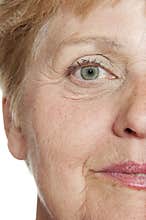 Old wrinkled face