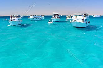 Red sea boat trip in the Red sea near Hurghada