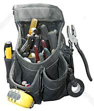 Handyman Contractor Worker Tool Belt Isolated