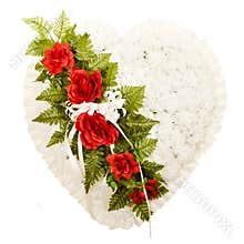 Silk funeral floral arrangement