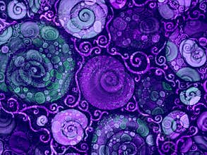 Flower Vines Shells Texture