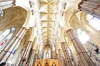 Westminster Abbey interior gothic details