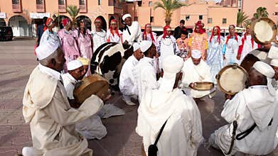 Ouarzazate, Morocco - June 10, 2022: Music Festival National des Arts D`Ahwach.