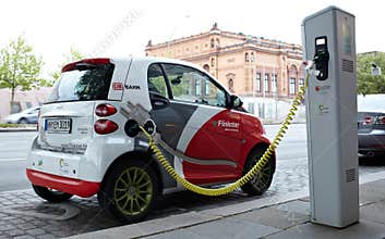 Electro car is charging