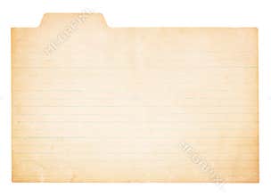Vintage Tabbed Index Card