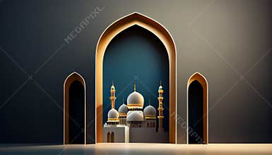 3d eid mubarak design banner for islamic banner festivity like eid al adha fitr ramadhan etc