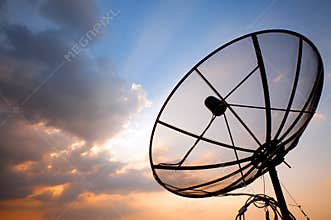 Telecommunication satellite dish