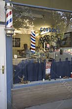 Man getting haircut in Gordon's Barbershop