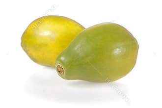 Ripe papayas isolated