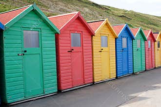 Beach huts at Whitby