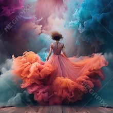 A princess& x27;s journey in the world of colored dreams