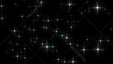 Motion animation of stars twinkling and rotating like a planetarium