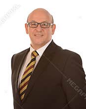 Happy mature businessman