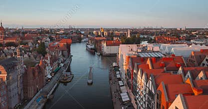 Hyperlapse of the beautiful Main Town of Gdansk with amazing architecture, Poland