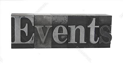 'events' in old metal type