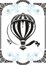 Vintage hot air balloon
