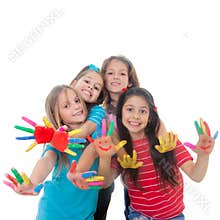 Children paint fun