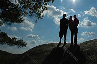 Family In Silhouette