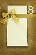 Happy birthday card with number eight