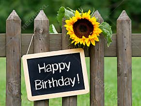 Happy Birthday Chalkboard Sign