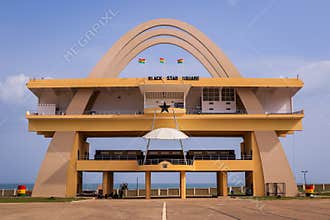 View to the Black Star Square, also known as Independence Square, in the heart of Accra