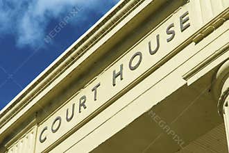 Court House entrance sign