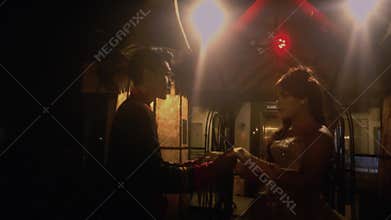 A Fairytale Couple Dances a Romantic Waltz at Night by a Lantern.