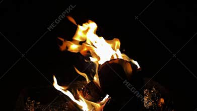 Barbecue Fire Burning like Hell