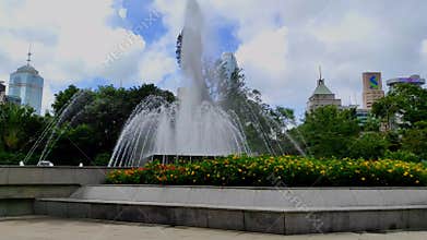 Fountain in Hong Kong Botanical and Zoological Gardens
