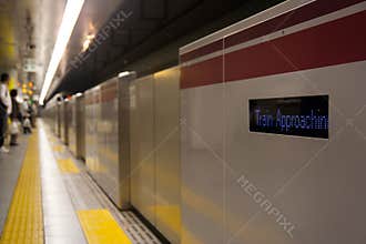 Train approaching barrier
