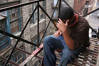 Upset Urban Teen Male