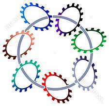 Circle with gear wheel