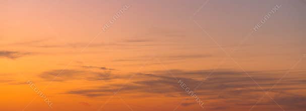 Orange sunset. Beautiful sky. weather and nature concept. Plenty space for text. full screen